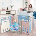 Costway 14-Panel Foldable Baby Playpen Kids Activity Centre