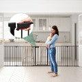 Costway 6 Panel Wall-mount Adjustable Baby Safe Metal Fence Barrier