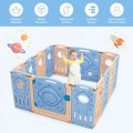 Costway Foldable Baby Playpen Kids Activity Center with Lockable Door