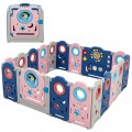 Image of Costway Foldable Kids Safety Play Center with Lockable Gate