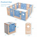 Image of Costway Foldable Baby Playpen Kids Activity Center with Lockable Door