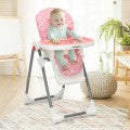 Image of Costway Folding Baby High Dining Chair with 6-Level Height Adjustment
