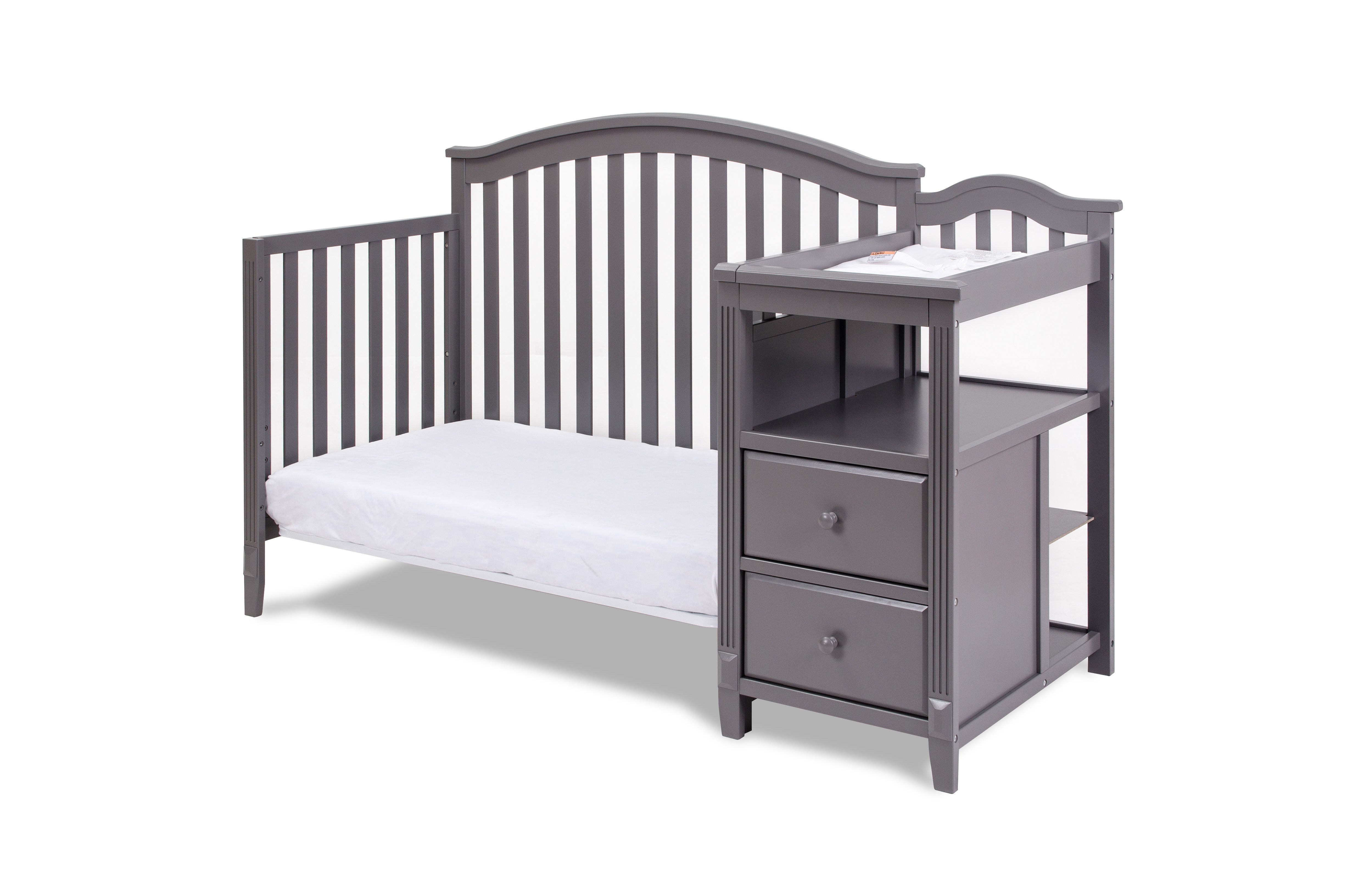 AFG Baby Furniture Athena Kali 4-in-1 Crib and Changer in Gray