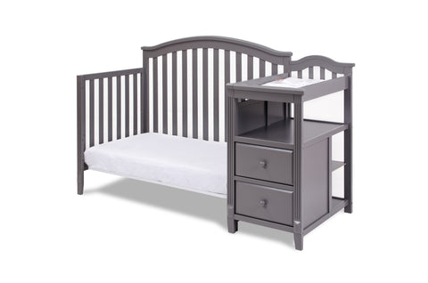 Image of AFG Baby Furniture Athena Kali 4-in-1 Crib and Changer in Gray