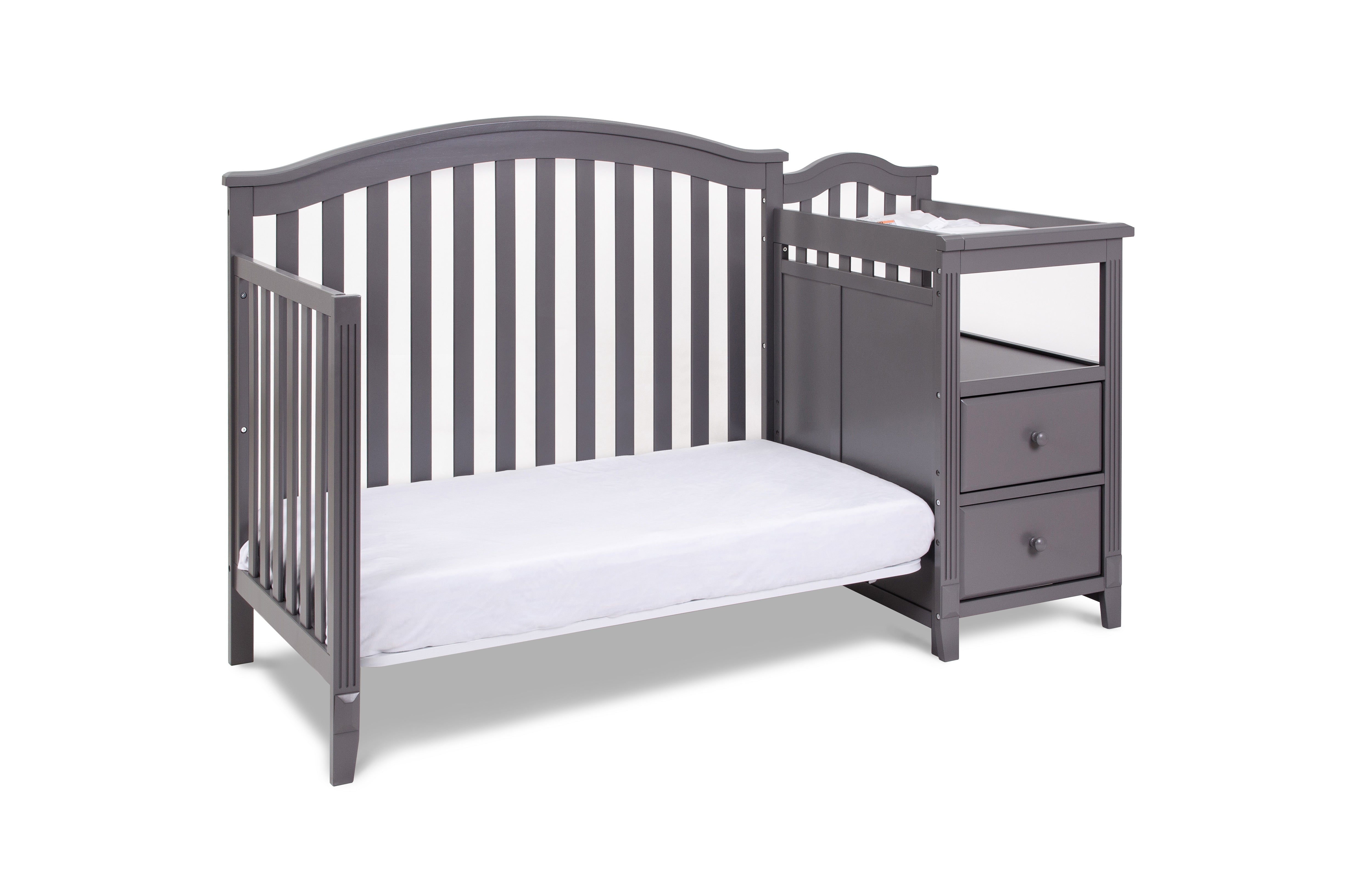 AFG Baby Furniture Athena Kali 4-in-1 Crib and Changer in Gray