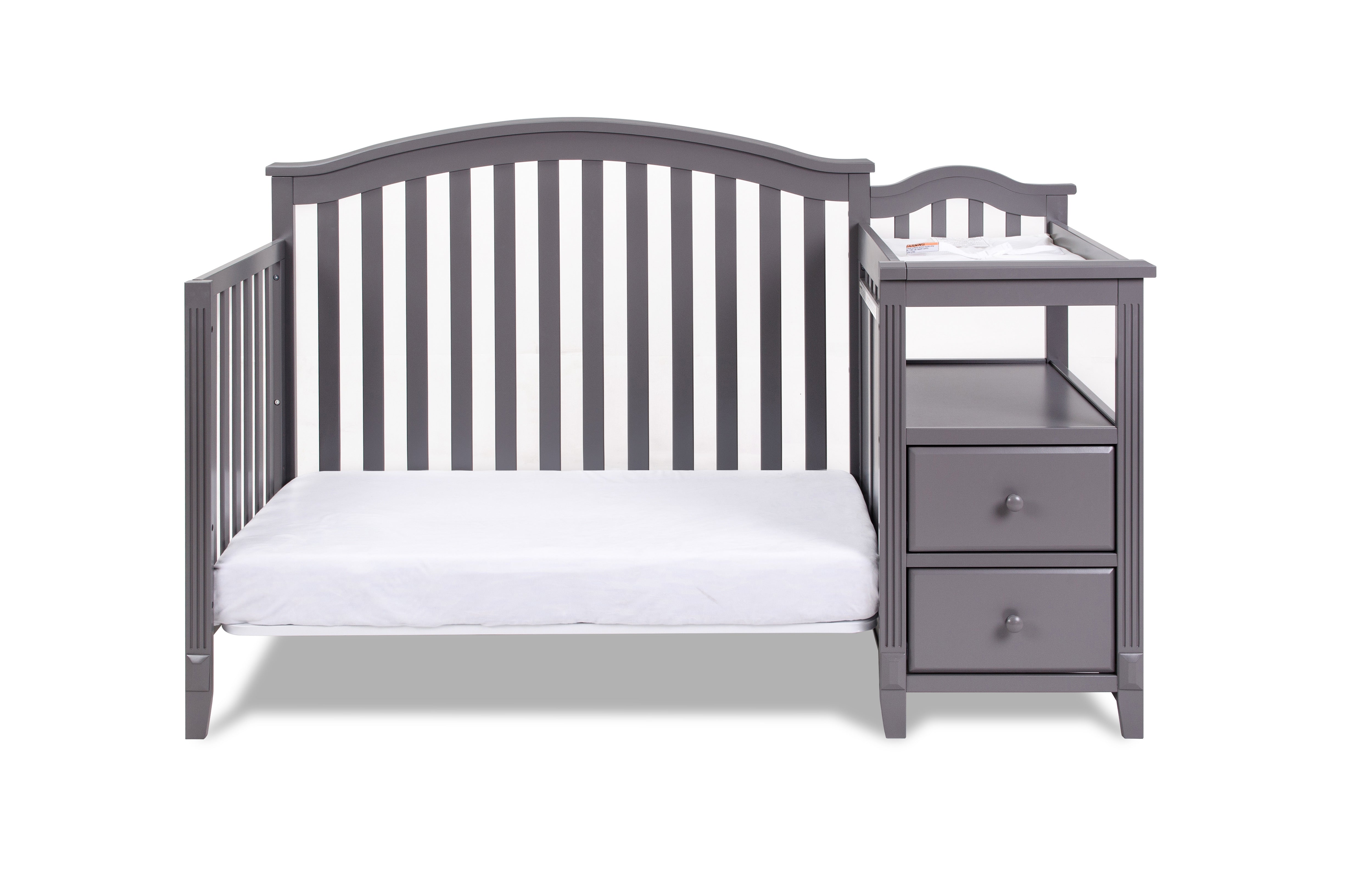 AFG Baby Furniture Athena Kali 4-in-1 Crib and Changer in Gray