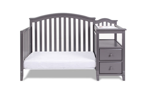 Image of AFG Baby Furniture Athena Kali 4-in-1 Crib and Changer in Gray