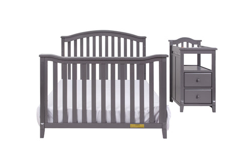 Image of AFG Baby Furniture Athena Kali 4-in-1 Crib and Changer in Gray
