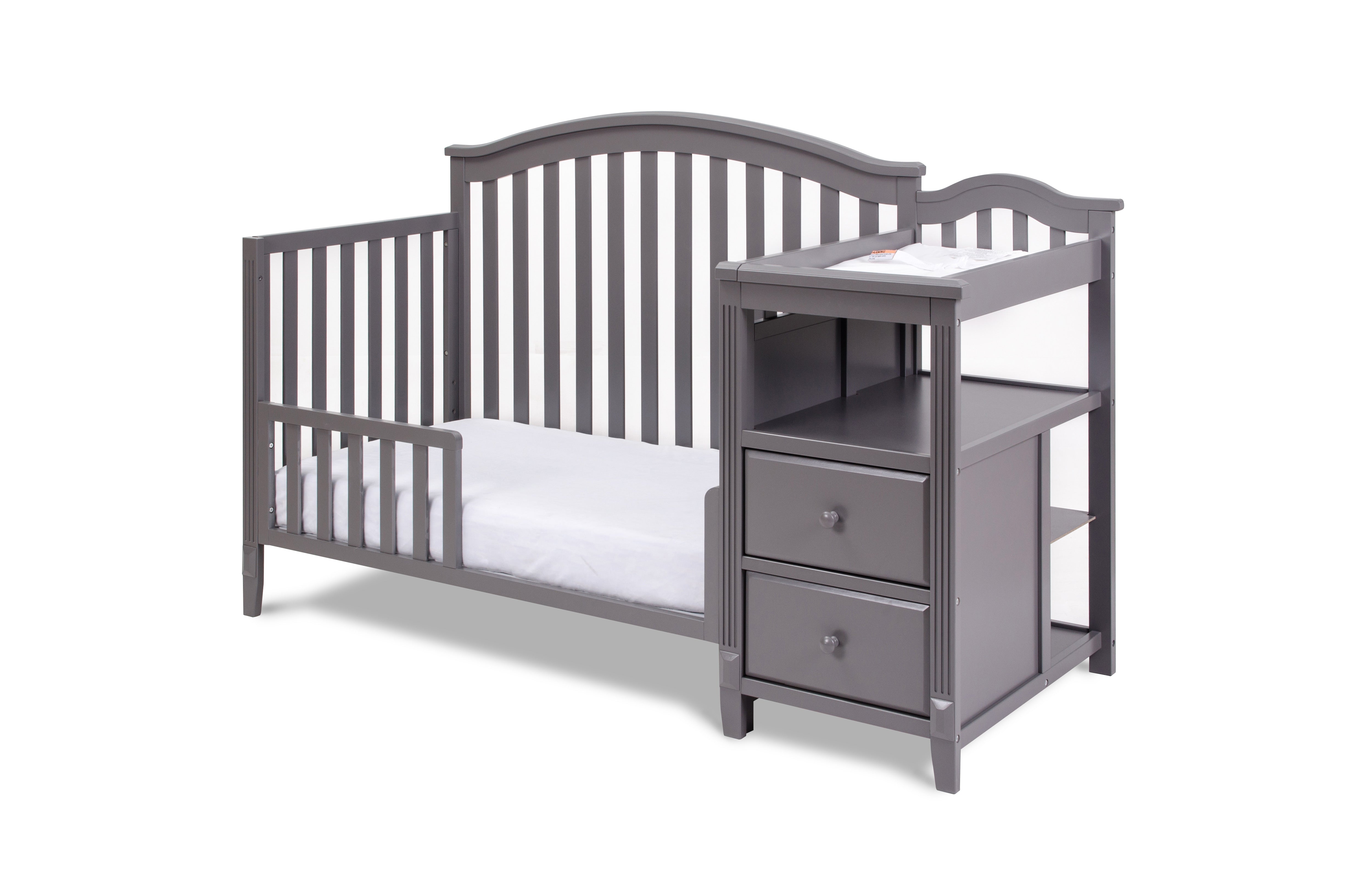 AFG Baby Furniture Athena Kali 4-in-1 Crib and Changer in Gray