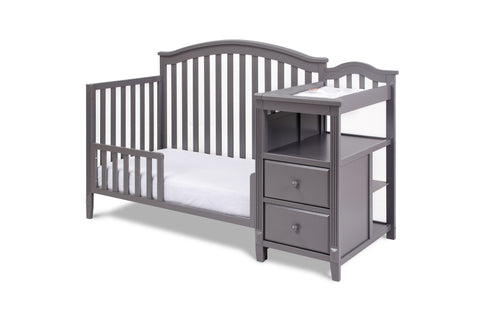 Image of AFG Baby Furniture Athena Kali 4-in-1 Crib and Changer in Gray
