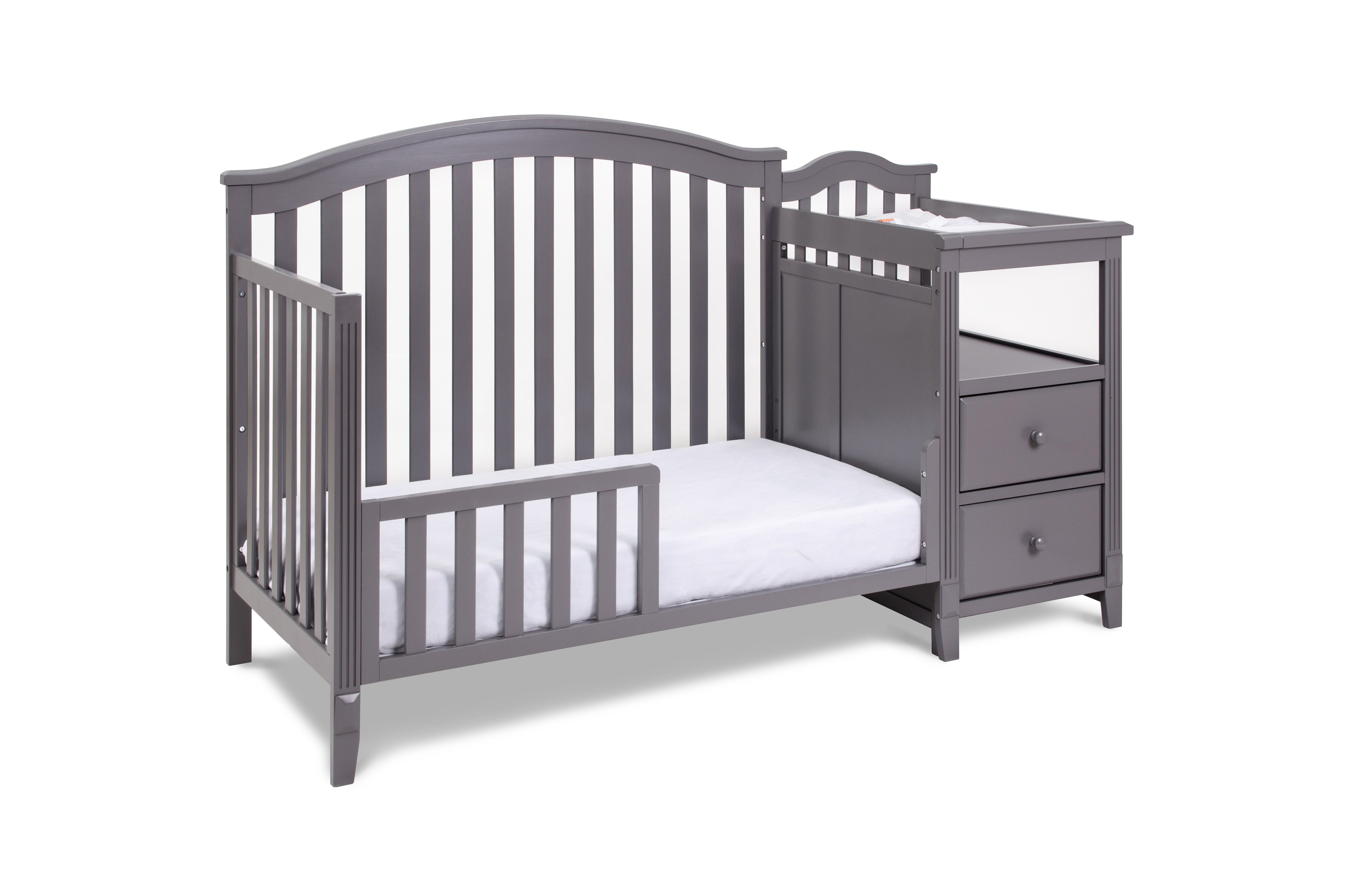 AFG Baby Furniture Athena Kali 4-in-1 Crib and Changer in Gray