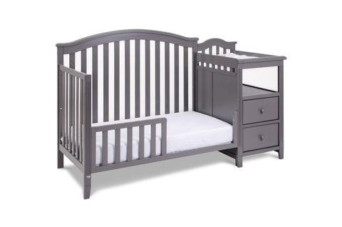 Image of AFG Baby Furniture Athena Kali 4-in-1 Crib and Changer in Gray