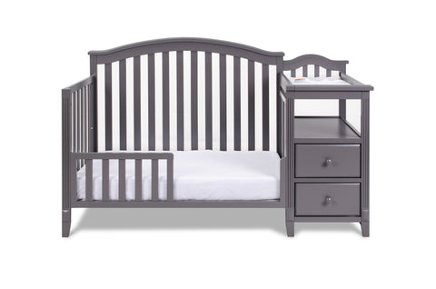 Image of AFG Baby Furniture Athena Kali 4-in-1 Crib and Changer in Gray