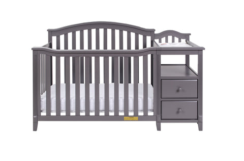 Image of AFG Baby Furniture Athena Kali 4-in-1 Crib and Changer in Gray