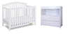 AFG Baby Kali II 4-in-1 Convertible Crib with Amber 2-Drawer Changer in White