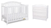 AFG Baby Kali II 4-in-1 Convertible Crib with Leila II 3-Drawer Changer in White