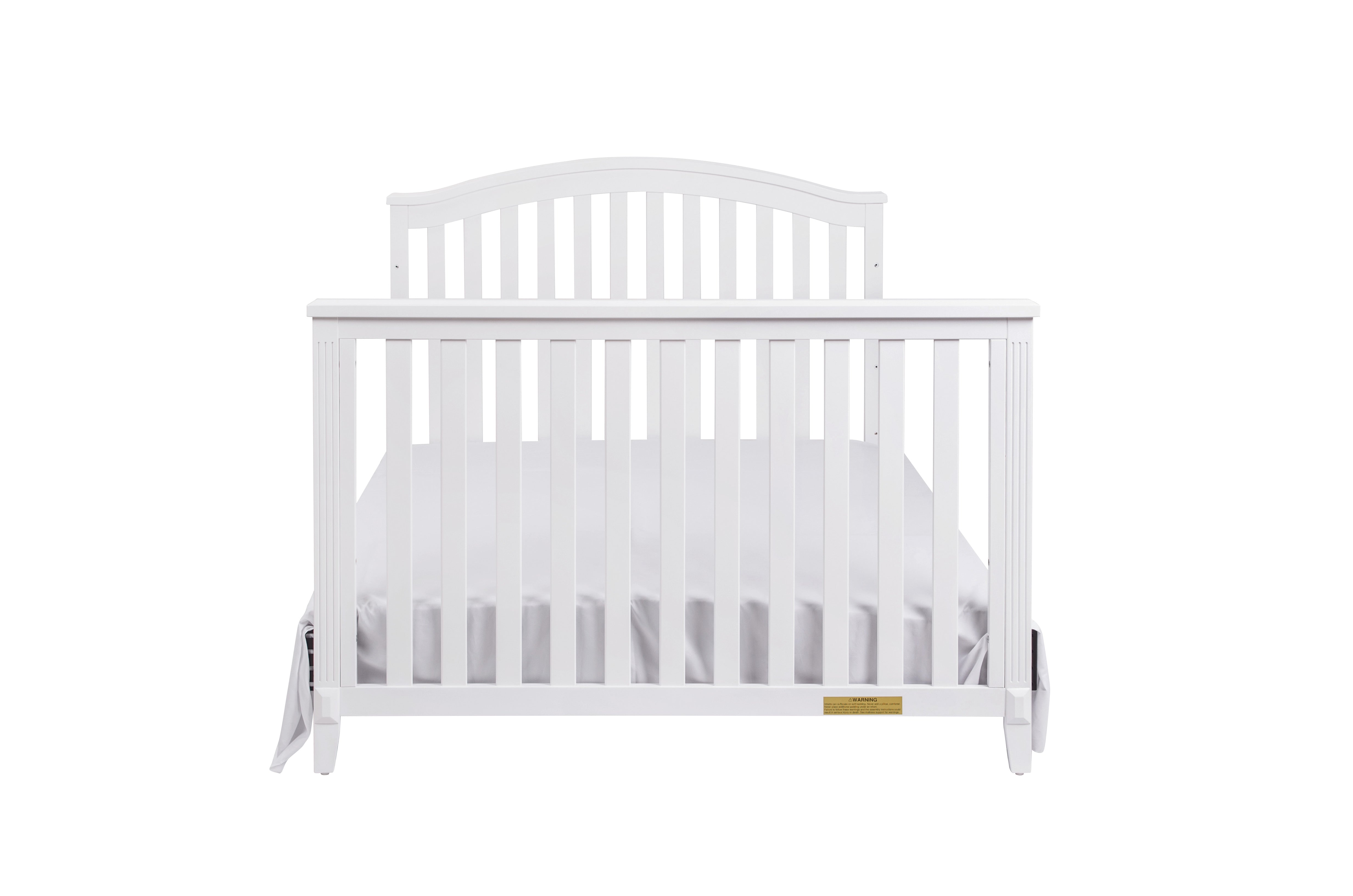 AFG Baby Kali II 4-in-1 Convertible Crib with Amber 2-Drawer Changer in White