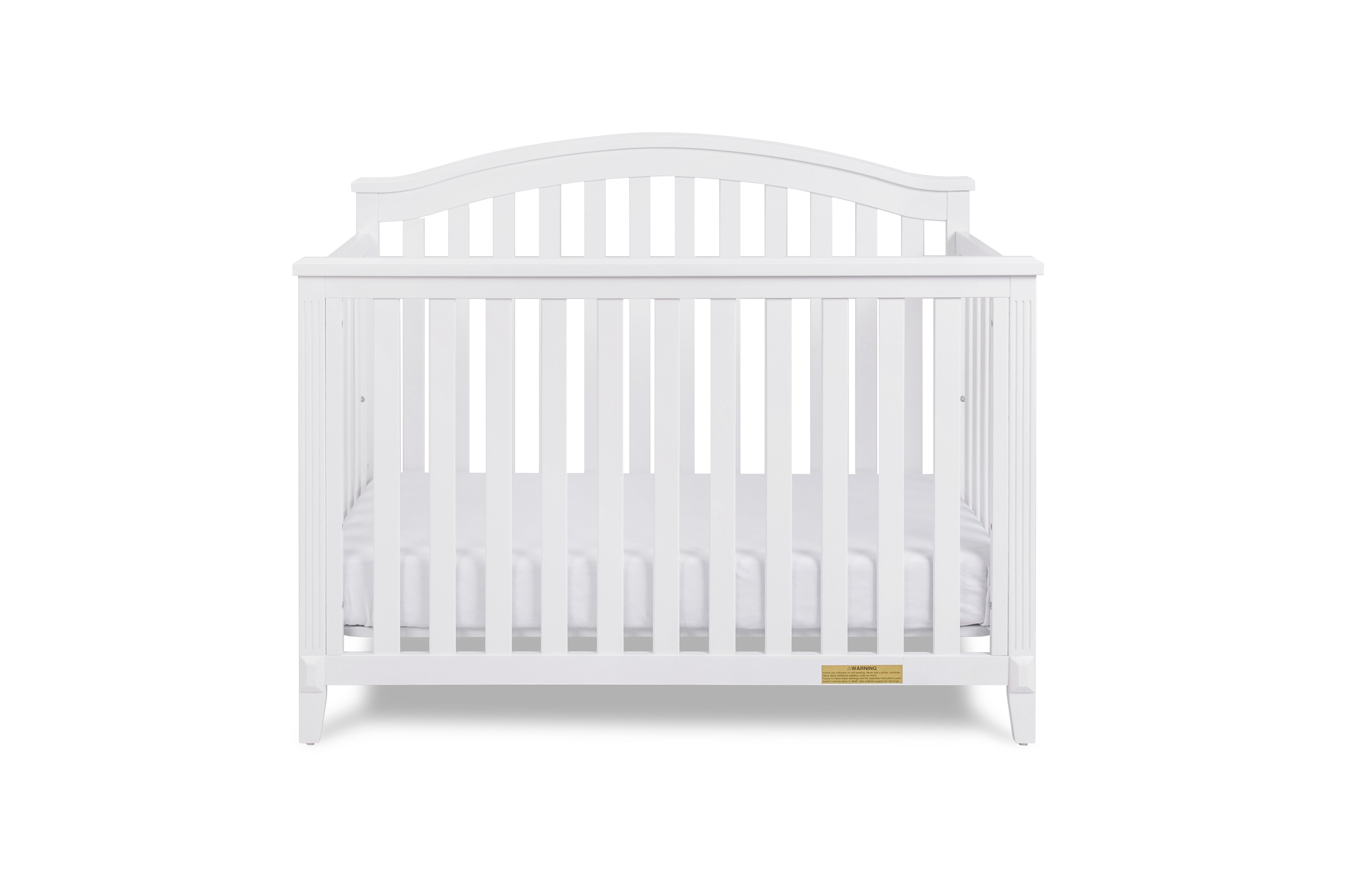 AFG Baby Kali II 4-in-1 Convertible Crib with Amber 2-Drawer Changer in White