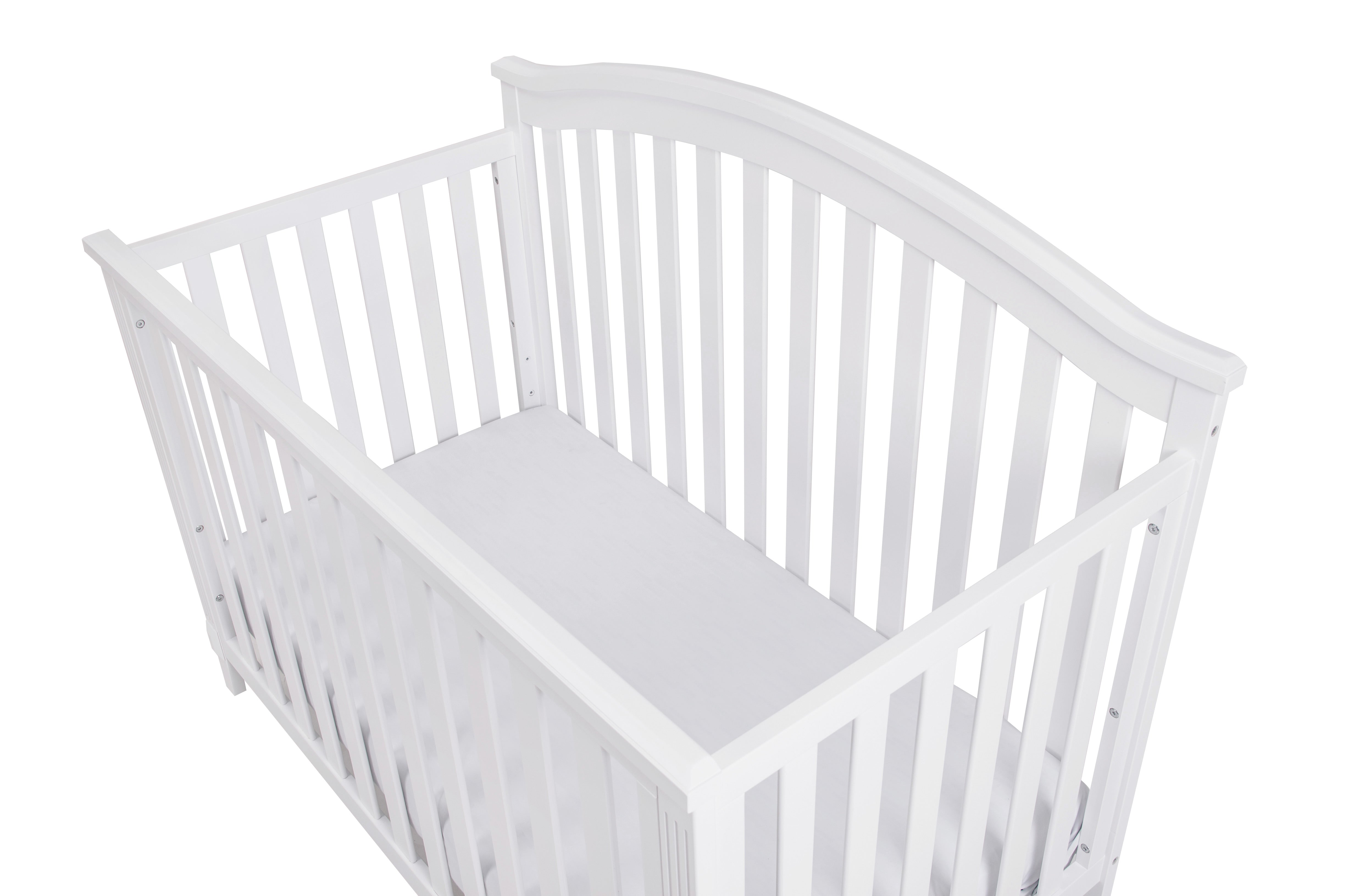 AFG Baby Kali II 4-in-1 Convertible Crib with Amber 2-Drawer Changer in White
