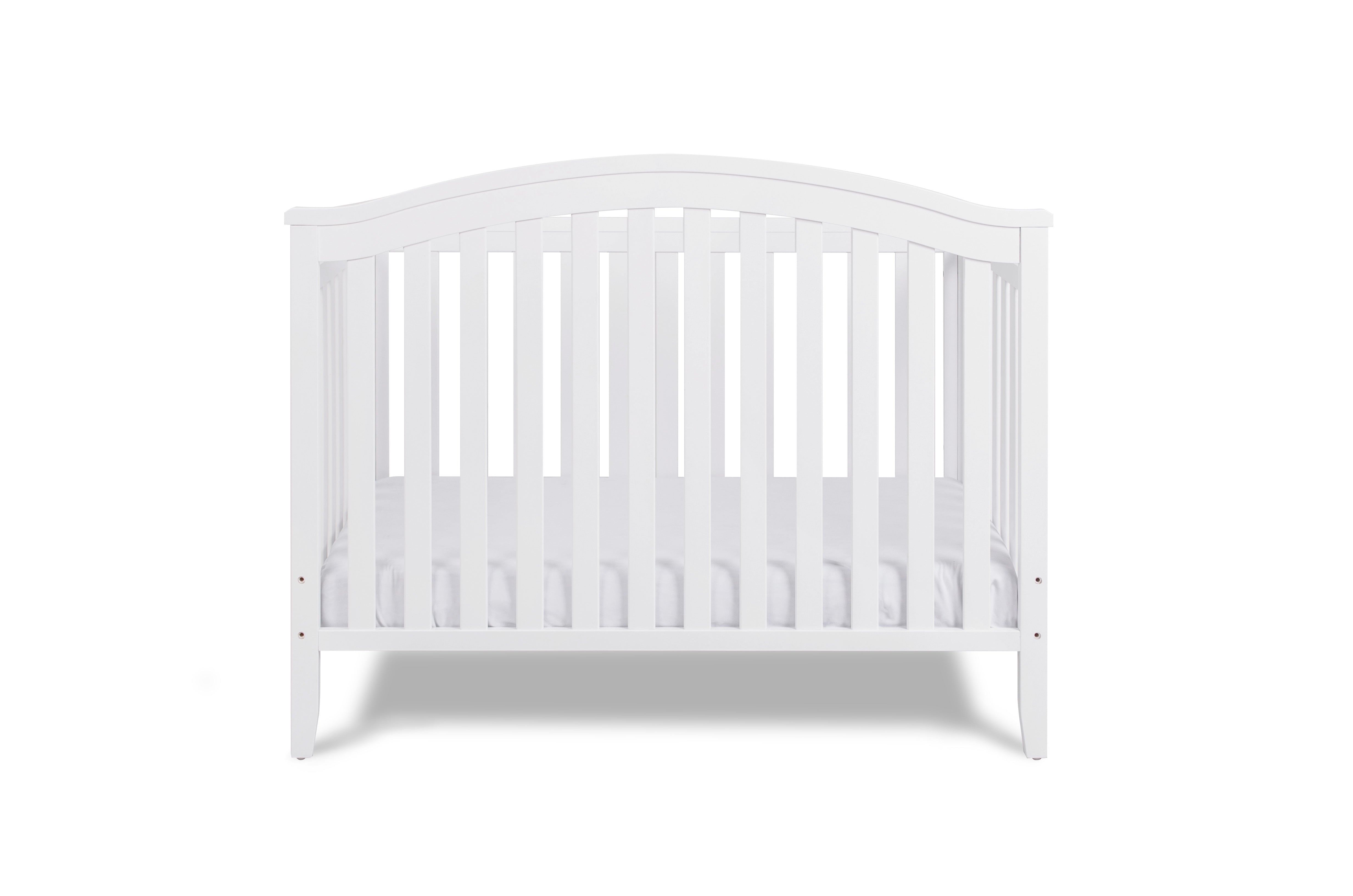 AFG Baby Kali II 4-in-1 Convertible Crib with Leila 2-Drawer Changer in White