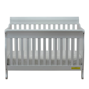 AFG Baby Furniture Alice Solid Wood 3-in-1 Convertible Crib in White