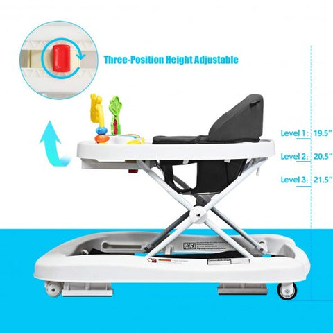 Image of Costway 3 in 1 Foldable Baby Walker