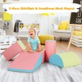 Image of Costway 5-Piece Set Climb Activity Play Safe Foam Blocks