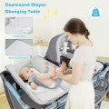 Costway 4-in-1 Convertible Portable Baby Play yard with Toys and Music Player