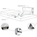 Costway Adjustable Baby Bedside Crib with Large Storage