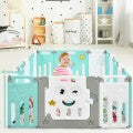 Costway 16-Panel Foldable Baby Playpen Kids Activity Centre