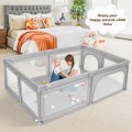Costway Extra-Large Safety Baby Fence with 50 Ocean Balls
