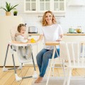 Image of Costway Folding Baby High Dining Chair with 6-Level Height Adjustment