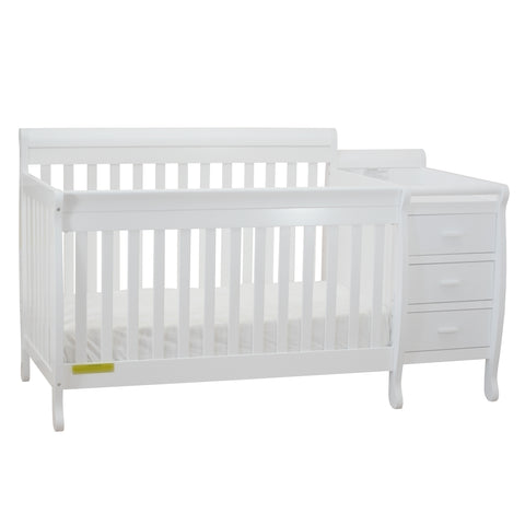 Image of Athena Kimberly 3 in 1 Convertible Crib and Changer in White