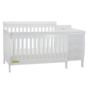 Athena Kimberly 3 in 1 Convertible Crib and Changer in White