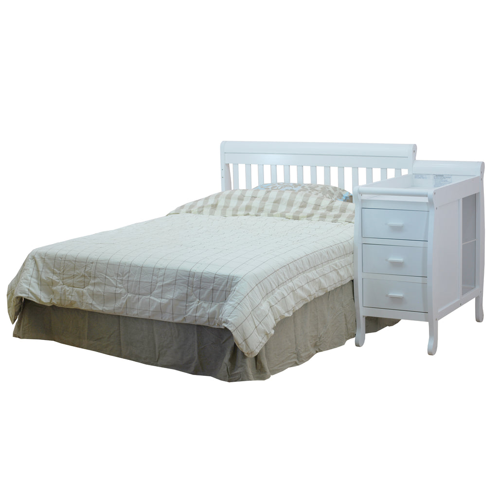 Athena Kimberly 3 in 1 Convertible Crib and Changer in White Kaba Kids