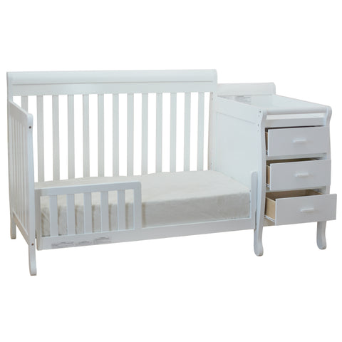 Image of Athena Kimberly 3 in 1 Convertible Crib and Changer in White