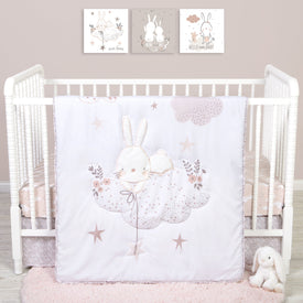 Sammy and Lou Cottontail Cloud 4 Piece Crib Bedding Set