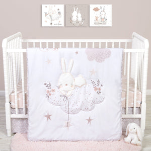 Sammy and Lou Cottontail Cloud 4 Piece Crib Bedding Set