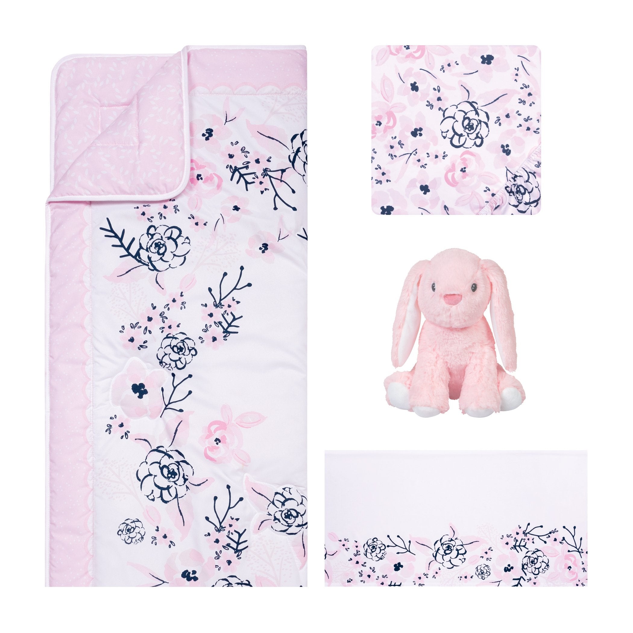 Sammy and Lou Simply Floral 4 Piece Crib Bedding Set