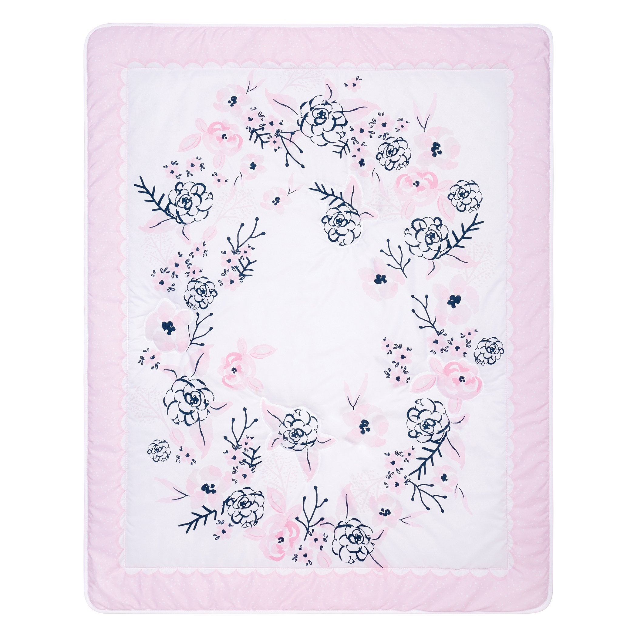 Sammy and Lou Simply Floral 4 Piece Crib Bedding Set