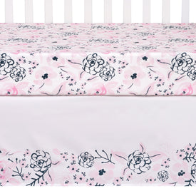 Sammy and Lou Simply Floral 4 Piece Crib Bedding Set
