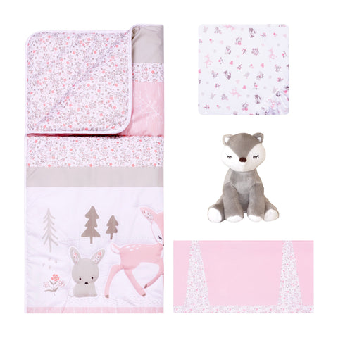 Image of Sammy and Lou Sweet Forest Friends 4 Piece Crib Bedding Set
