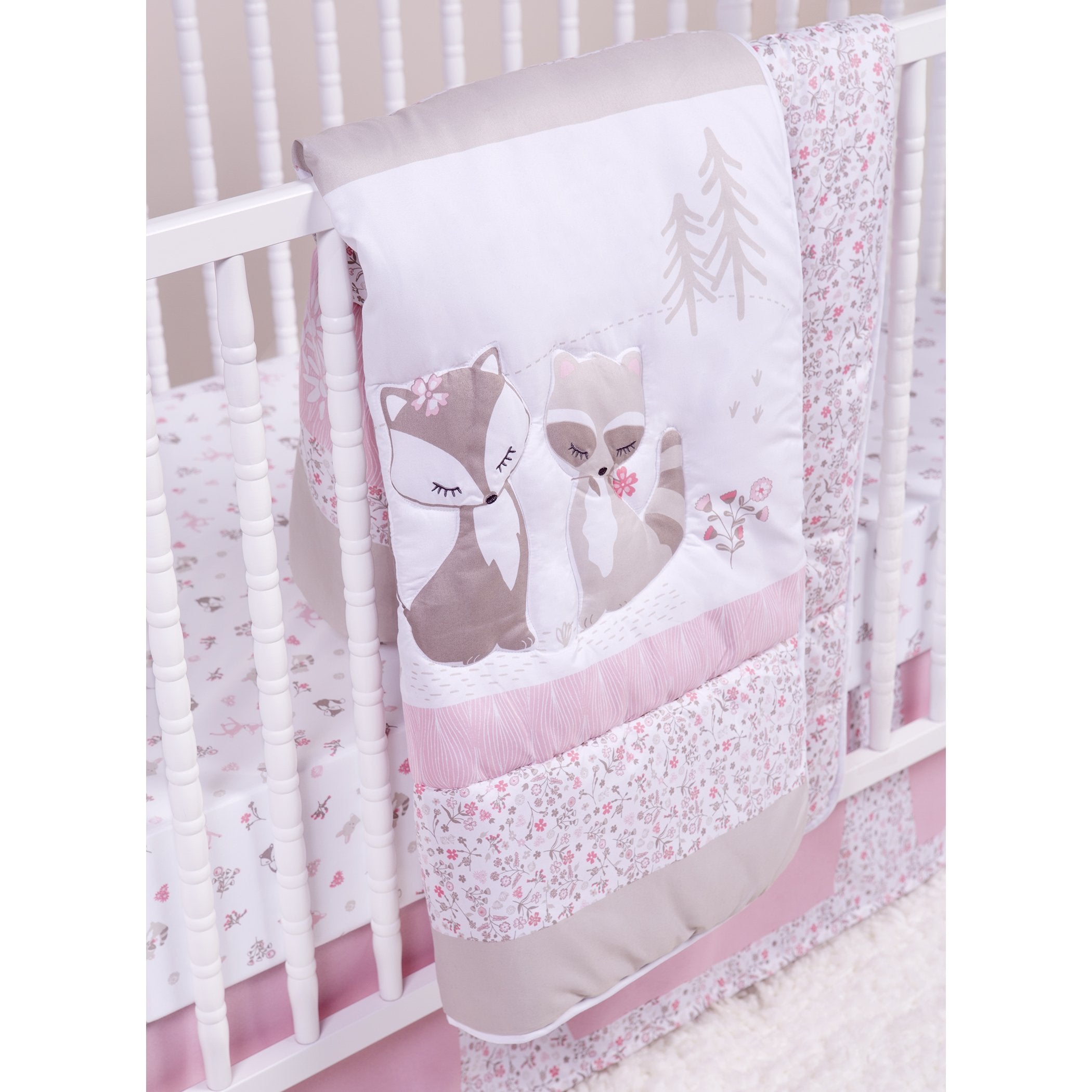 Sammy and Lou Sweet Forest Friends 4 Piece Crib Bedding Set