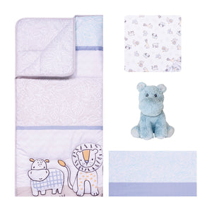 Sammy and Lou Safari Yearbook 4 Piece Crib Bedding Set