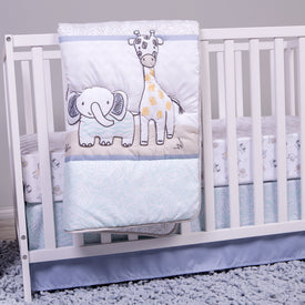 Sammy and Lou Safari Yearbook 4 Piece Crib Bedding Set