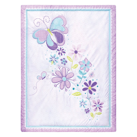 Image of Sammy and Lou Butterfly Meadow 4 Piece Crib Bedding Set