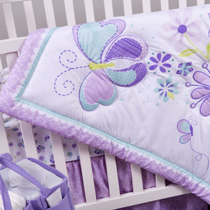 Sammy and Lou Butterfly Meadow 4 Piece Crib Bedding Set
