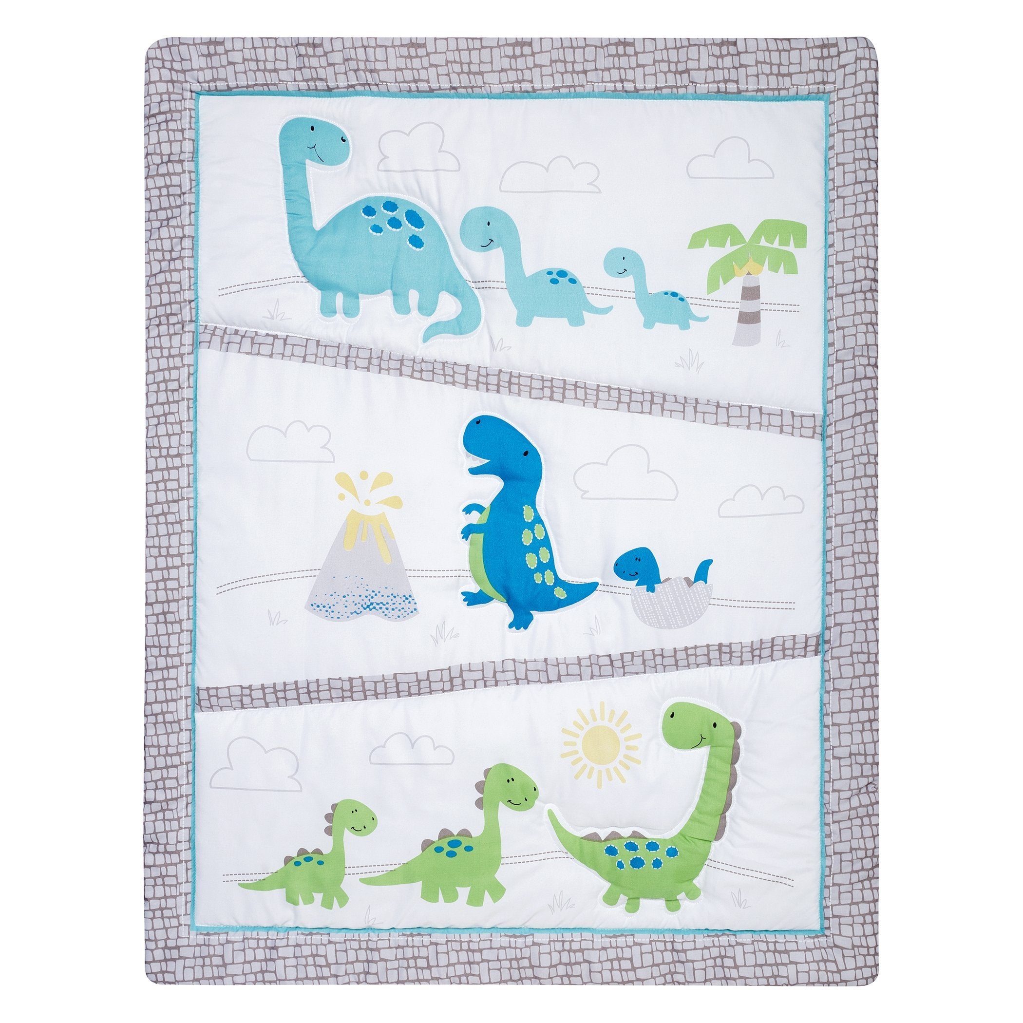 Sammy and Lou Dinosaur Pals 4 Piece Crib Bedding Set