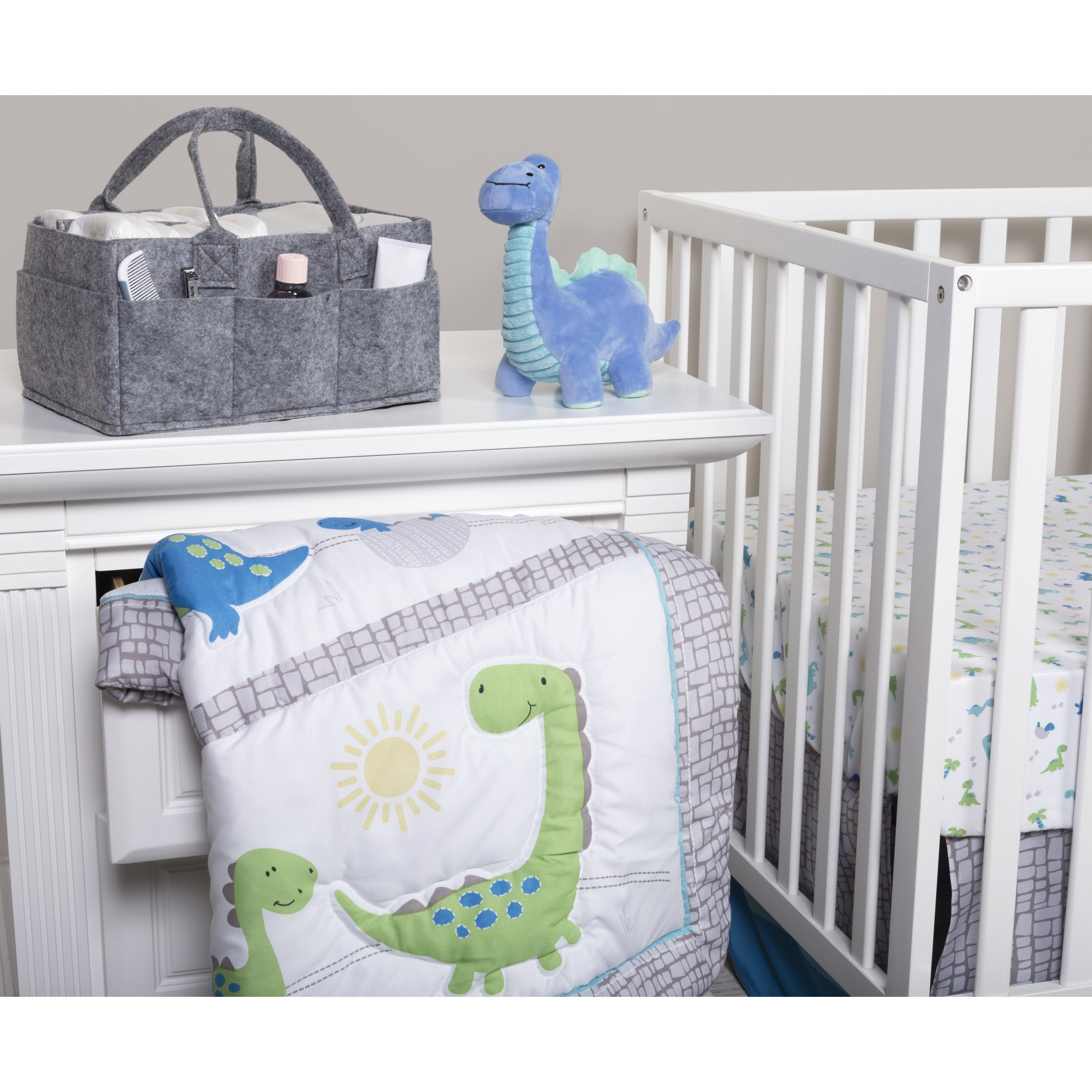 Sammy and Lou Dinosaur Pals 4 Piece Crib Bedding Set