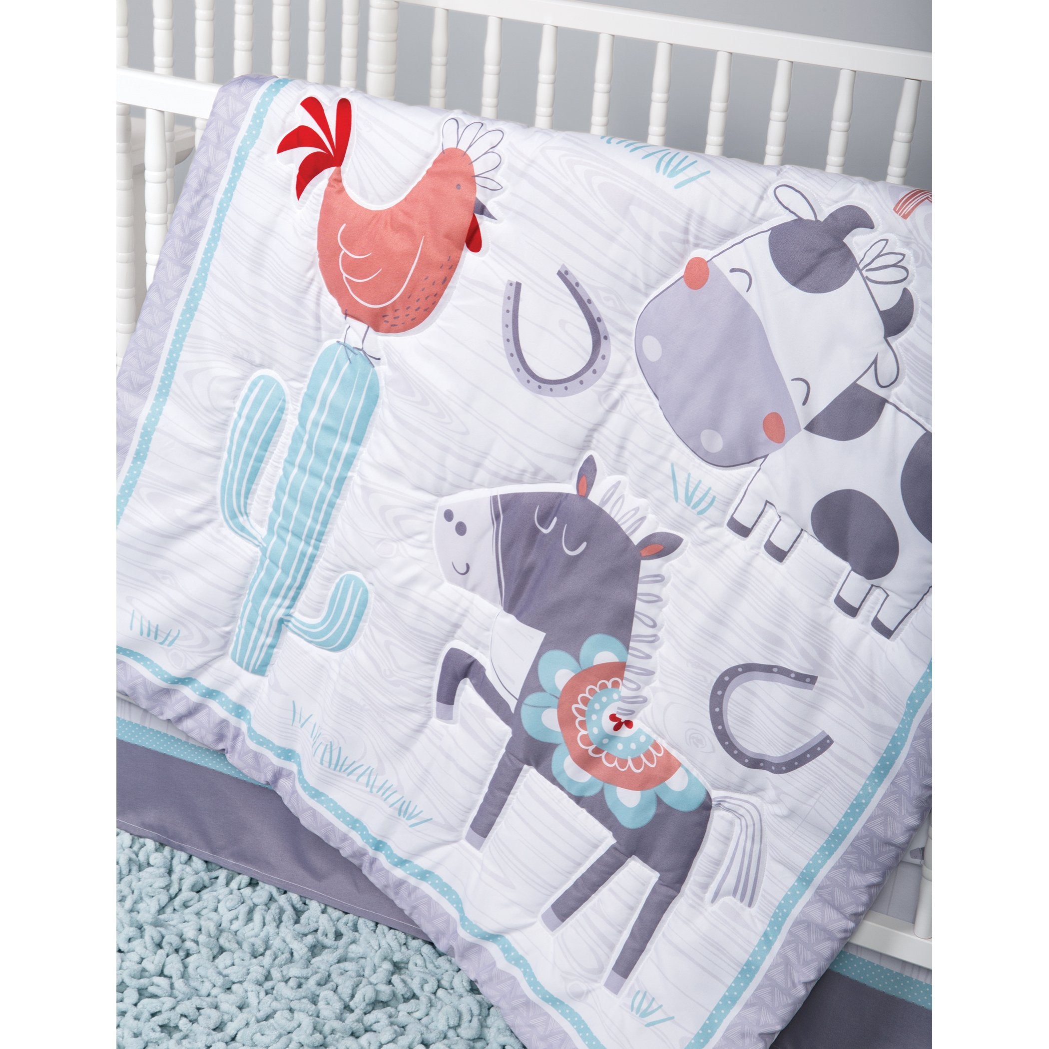 Sammy and Lou Farmstead Friends 4 Piece Crib Bedding Set